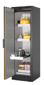Bezpečnostní skříň s požární odolností 90min (levé dveře)_4x zásuvka, ocelový poplastovaný plech